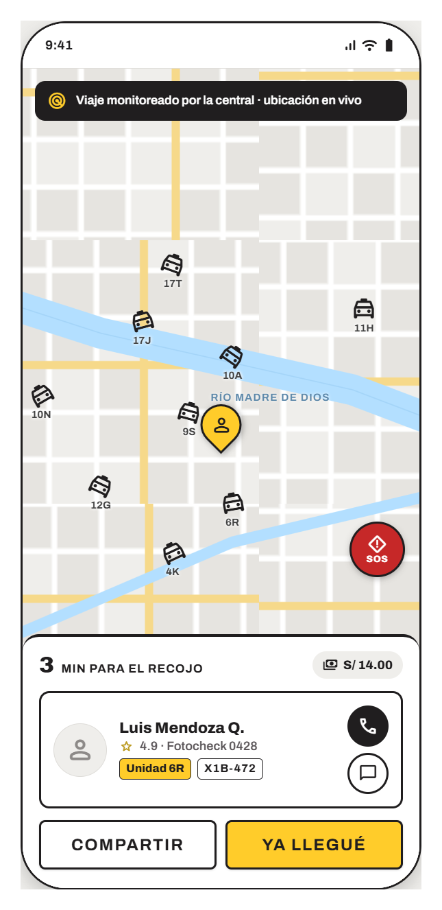 La central asigna tu unidad