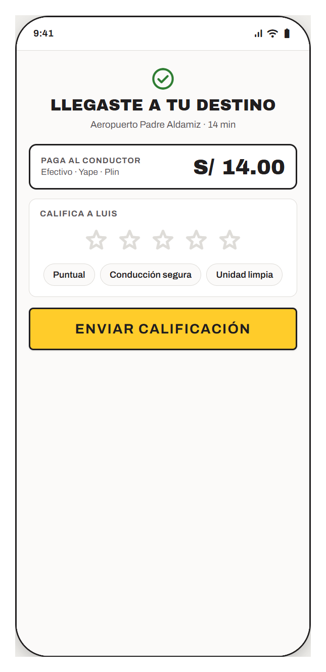 Califica tu viaje
